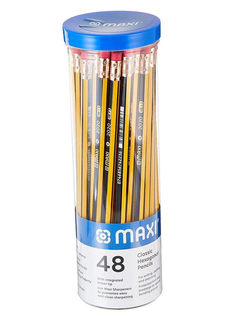 Maxi 48-Piece Hexagonal Pencil With Eraser  - Image 1