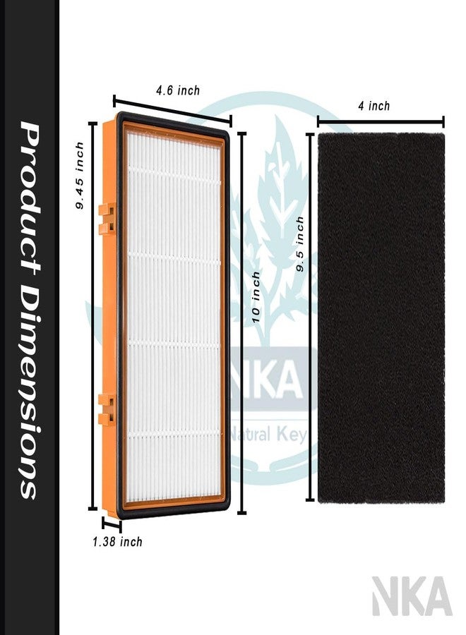 NKA AER.1 HAPF30AS 3-in-1 Smoke Grabber True HEPA Activated Carbon Air Filter Replacement Compatible with Smoke Grabber AER.1 HAPF30AS-U4R Air Purifier - 10" x 4.6" x 1.38", 2 Pack +4 Pre-filter - Image 2