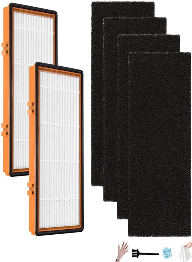 NKA AER.1 HAPF30AS 3-in-1 Smoke Grabber True HEPA Activated Carbon Air Filter Replacement Compatible with Smoke Grabber AER.1 HAPF30AS-U4R Air Purifier - 10" x 4.6" x 1.38", 2 Pack +4 Pre-filter - Image 1