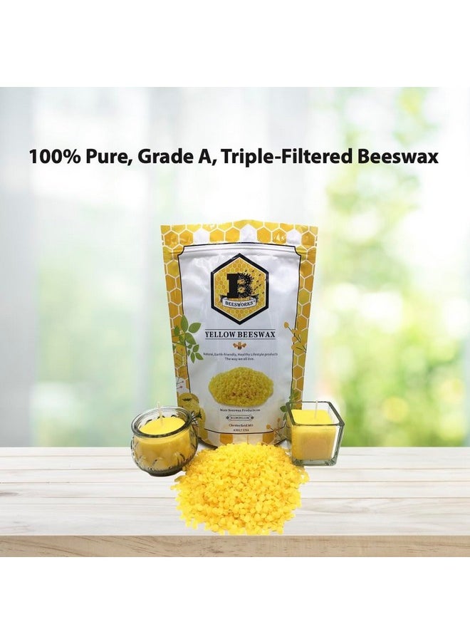 Beesworks - Beeswax Pellets Yellow 1Lbcosmetic Gradetriple Filtered Beeswax (1) - Image 1
