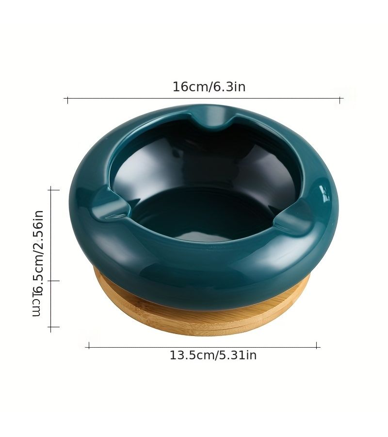 Small White Ceramic Cigar Ashtray Modern Minimalist Windproof Home Decor - Image 5