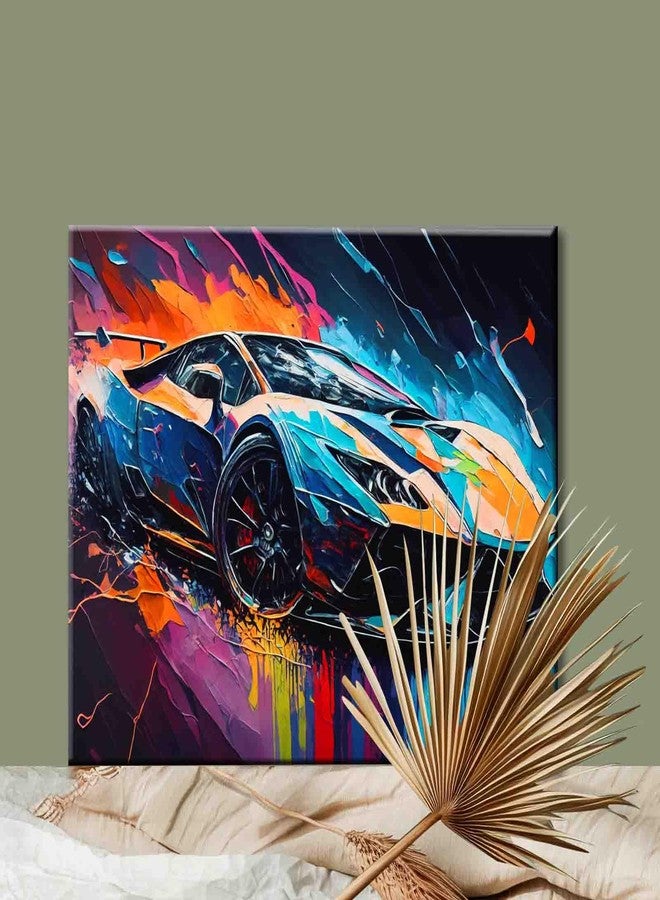 Aihonmin DIY Paint by Numbers,Racing Car,Colorful Canvas Oil Painting Kit for Kids&Adults,16X20 inch Drawing Paintwork Acrylic Pigment,for Car Lovers&Man/Boy's,Home Decor Painting Without Frame - Image 2