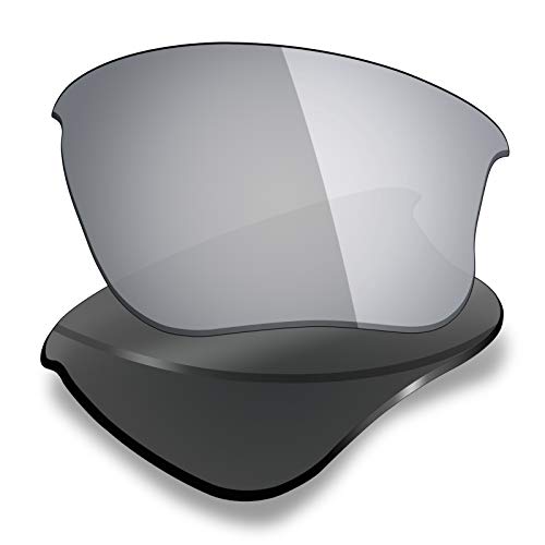 Mryok UV400 Replacement Lenses for Oakley Flak Jacket XLJ Sunglasses HD Polarized UV Protection Impact Resistant Perfectly Fit Silver Titanium - Image 1