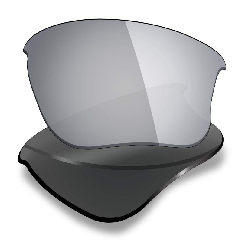 Mryok UV400 Replacement Lenses for Oakley Flak Jacket XLJ Sunglasses HD Polarized UV Protection Impact Resistant Perfectly Fit Silver Titanium - Image 2
