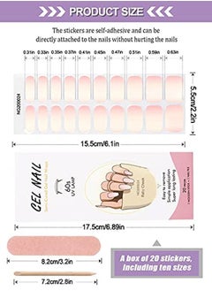 20Pcs Semi Cured Gel Nail Polish Strips, Gradient Pink Adhesive Full Wrap Gel Nail Art Sticker, Waterproof Gel Nail Wrap Stickers With Nail File And Stick?Uv/Led Lamp Required? - pzsku/ZBCA4BAA5865EB8BA7B1FZ/45/_/1647279472/29c31371-09f6-4fae-b97b-98f98483fb79