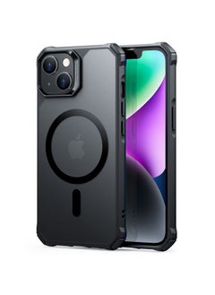 ESR ESR for iPhone 14/iPhone 13 Case, Compatible with MagSafe, Shockproof Military-Grade Protection, Air-Guard Corners, Magnetic Phone Cover for iPhone 14/13, Air Armor Magnetic Case (HaloLock),Black  - Image 1