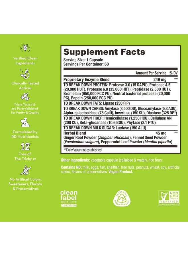 HUM Flatter Me Digestive Enzymes Bloating Supplement - Fast-Acting Bloat Relief for Digestive Health & Debloating Multi Enzyme | Bloat Pills, Anti Bloat Pills, Vegan 180 Servings - Image 2