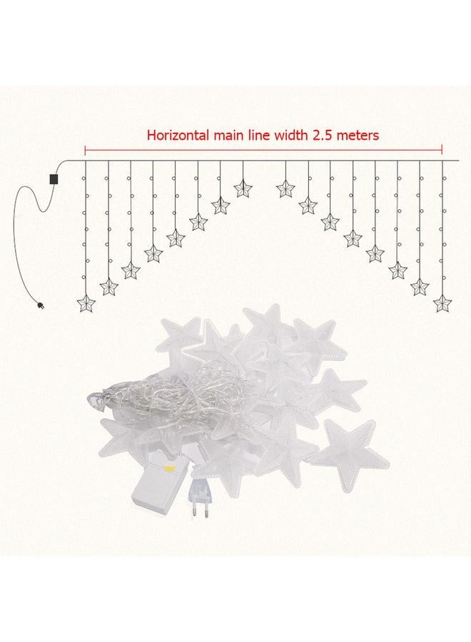 NIBEMINENT LED Star Curtain Lights 8 Modes LED Fairy String Light for Christmas Wedding Party Festivals Home Garden  - Image 2