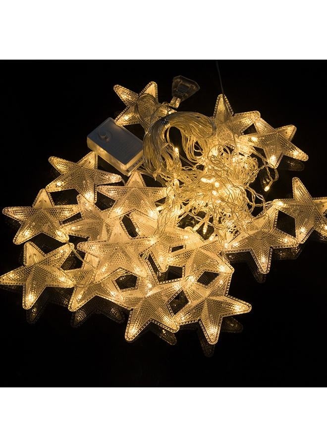 NIBEMINENT LED Star Curtain Lights 8 Modes LED Fairy String Light for Christmas Wedding Party Festivals Home Garden  - Image 3