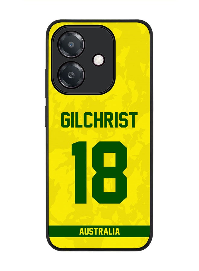 Stylizedd For Oppo A5i Case,Slim fit Camera Protection, Shockproof Thin Phone cover  - Australia Adam Gilchrist, Jersey No 18