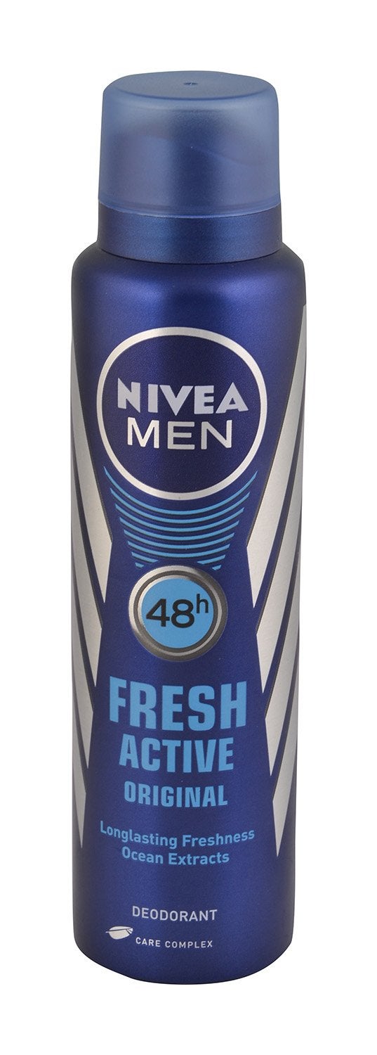 Nivea Deodorant - Fresh Active Original, 150ml Bottle, Spray, Male - Image 1