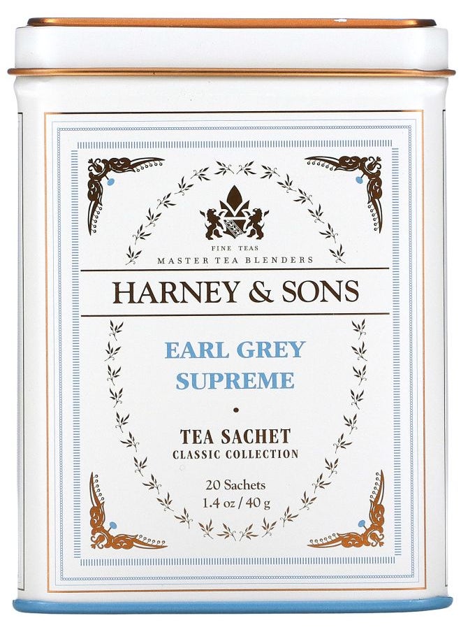 HARNEY & SONS Fine Teas Earl Grey Supreme 20 Sachets 1.4 oz (40 g) 