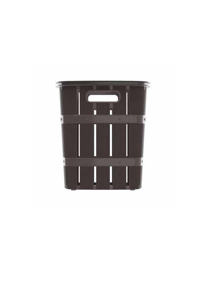 Cosmoplast Cosmoplast Cedargrain Laundry Bin Dark Brown 33L  - Image 3