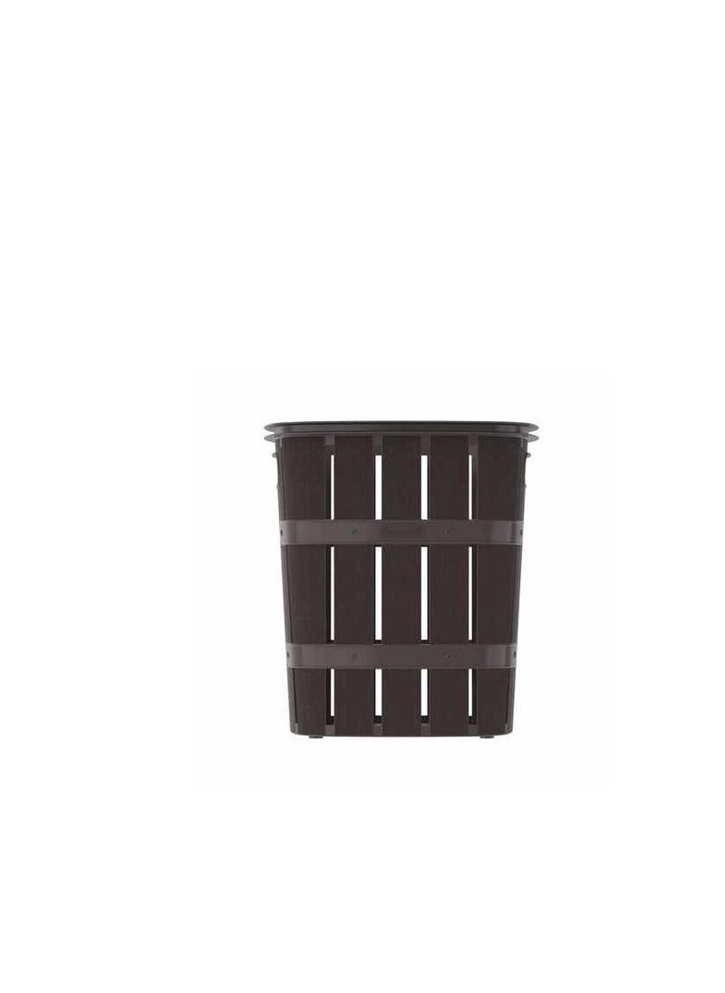 Cosmoplast Cosmoplast Cedargrain Laundry Bin Dark Brown 33L  - Image 2