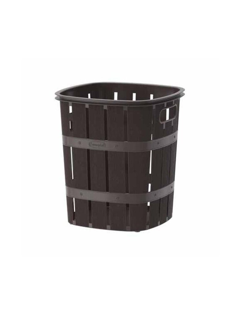 Cosmoplast Cosmoplast Cedargrain Laundry Bin Dark Brown 33L  - Image 1
