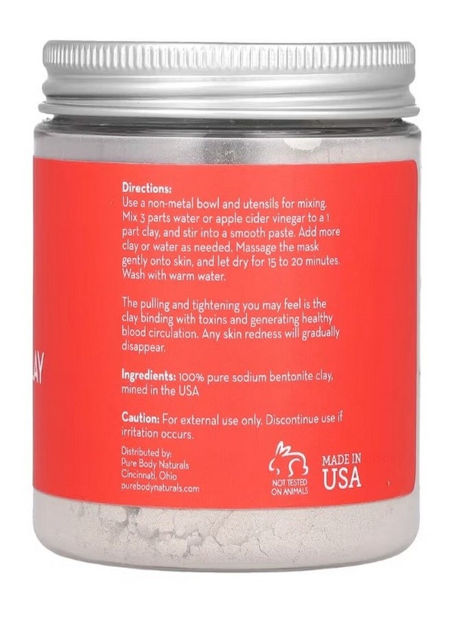 PURE BODY NATURALS - Indian Healing Bentonite Clay Powder 8 oz 227 g - Image 1