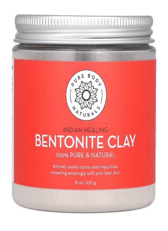 PURE BODY NATURALS - Indian Healing Bentonite Clay Powder 8 oz 227 g - Image 1