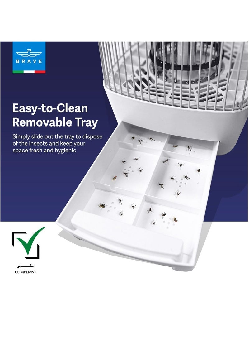 Brave Electric Insect Killer Bug Zapper 15W UV Lamp (1800V) | Powerful Mosquito Killer & Fly Trap | Silent Pest Control Light for Indoor & Outdoor Use | Home, Kitchen, Bedroom, Office, Garden, Patio & Restaurant | White - Image 5