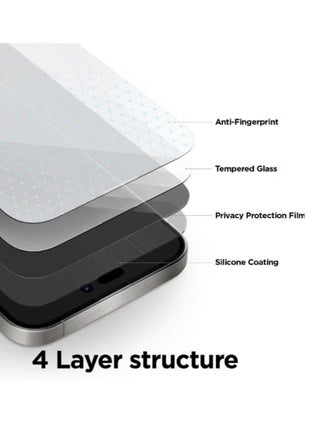 Matte Privacy Screen Protector for iPhone 16 Pro - Tempered Glass, Anti-Glare,Ultra-Thin, Scratch-Resistant - view 3