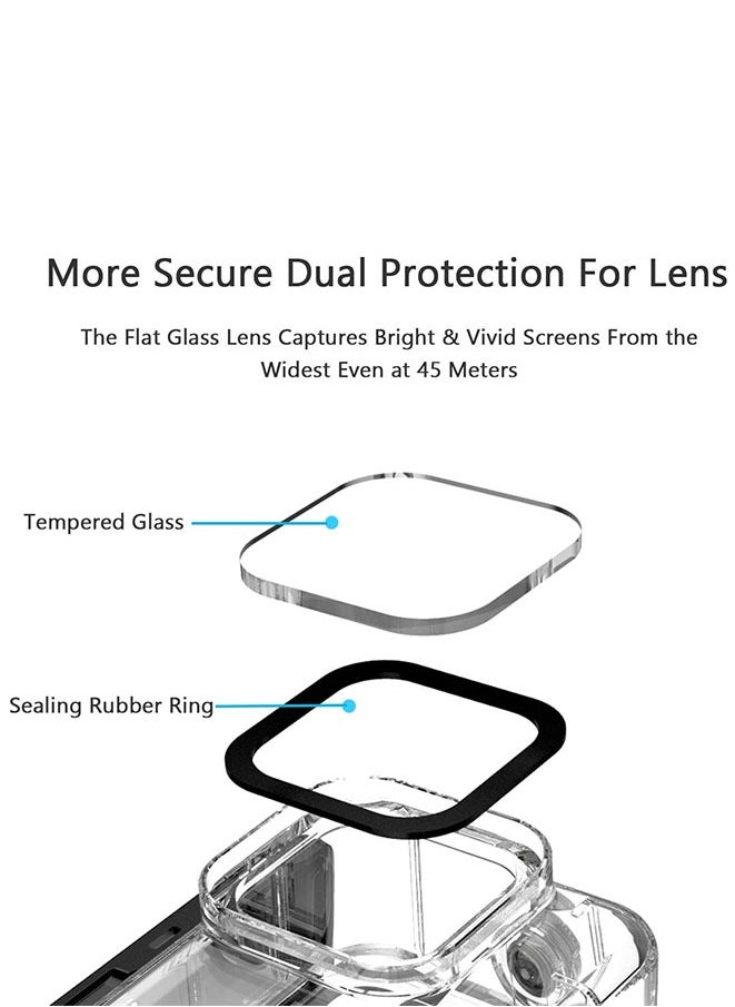 Muyixin 45M Waterproof Housing Case for GoPro Hero 11/Hero 10/Hero 9 Black Diving Protective Housing Shell  - Image 5