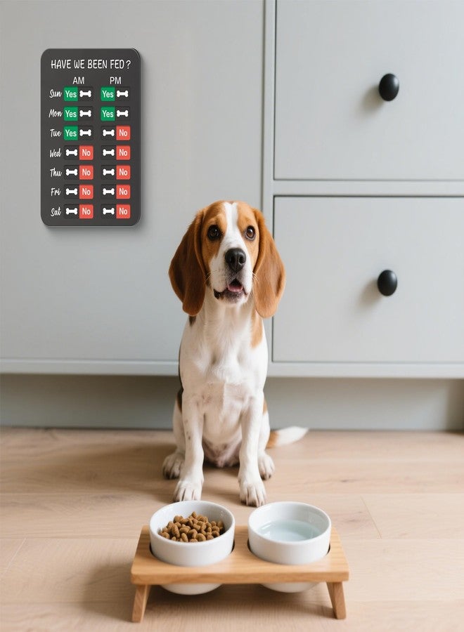 EliteSign Dog Feeding Reminder, Dog Fed Sign Tracker -Daily Am/Pm Chart Slider Sign for Pet Fed and Pill Reminder, Easy to Use On Fridge Or Wall with Adhesive and Magnet,Pet Supplies - Image 5