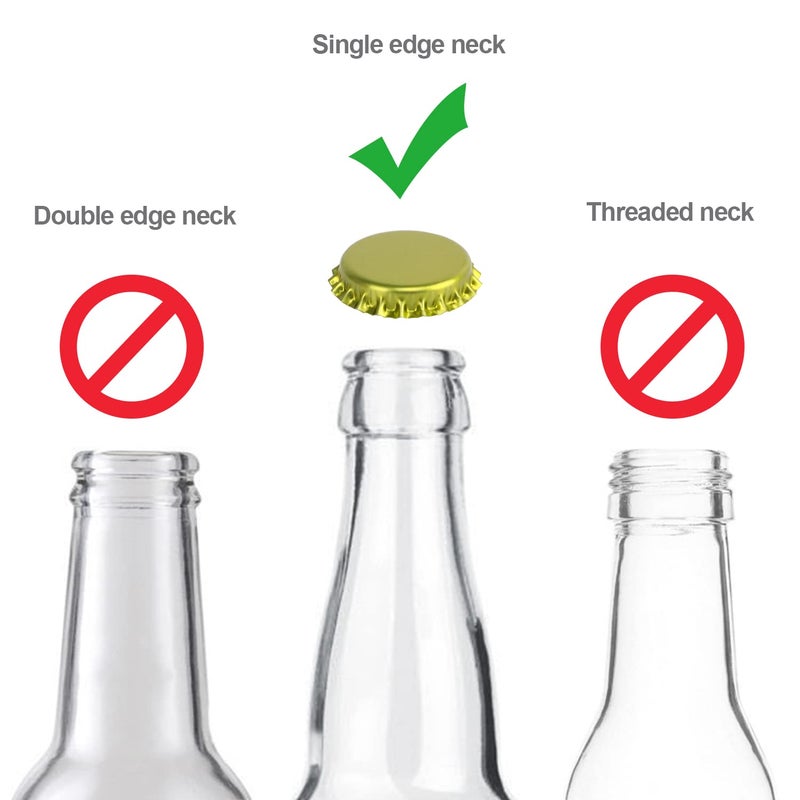 Brewland Beer Bottle Capper and Caps Kit, Crown Bottle Cappers Tool With Magnet for Bottle Capping, Red Baron Home Brew Hand Bottles Capper with 150 Crown Caps for Bottling (Beer Bottle Capper) - Image 4