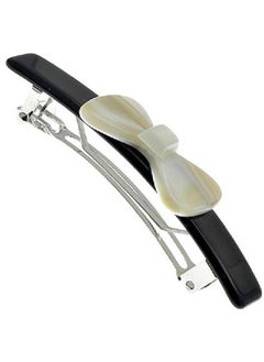 CAMILA Paris Cp2244 French Hair Barrette Clip For Girls Handmade Black And White Automatic Strong Hold Grip Hair Clips For Women No Slip And Durable Styling Girls Hair Accessories Made In France  - Image 2