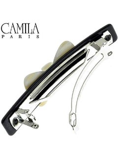 CAMILA Paris Cp2244 French Hair Barrette Clip For Girls Handmade Black And White Automatic Strong Hold Grip Hair Clips For Women No Slip And Durable Styling Girls Hair Accessories Made In France  - Image 4