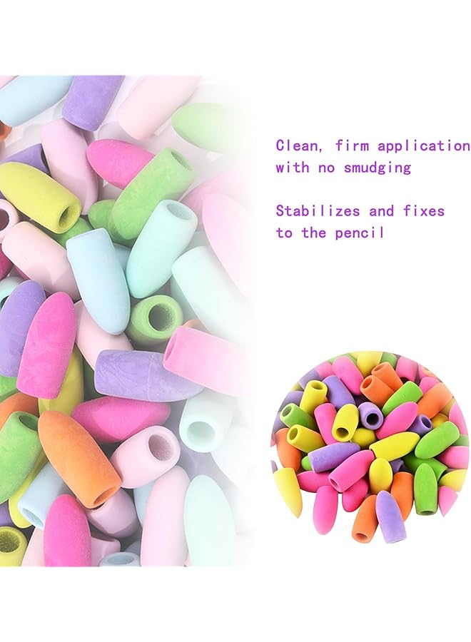 erorex Colorful Pencil Eraser Toppers 120 Pack For Pencils Assorted Eraser Caps Fun Pencil Topper Erasers School And Office Supplies - Image 4