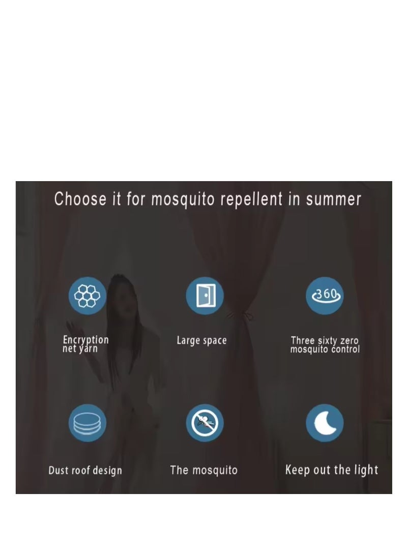 Y&D Bed Canopy Tents Curtain Blackout Curtain Single Bed Tent Curtain Student Shading Cloth Bed Canopy Mosquito Net Student Sleep Privacy Protection - Image 5