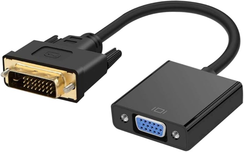 DVI Male to VGA Female Adapter Converter Cable 1080P High Definition Black - Image 2