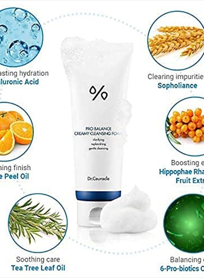 Dr. Ceuracle [Dr.Ceuracle] رغوة التنظيف الكريمية Pro Balance | منظف مركب البروبيوتيك | غسول يومي للوجه ومقلص للمسام خالٍ من القسوة | منظف لطيف ومرطب للوجه | جميع أنواع البشرة بما في ذلك الحساسة | Nu - Image 5