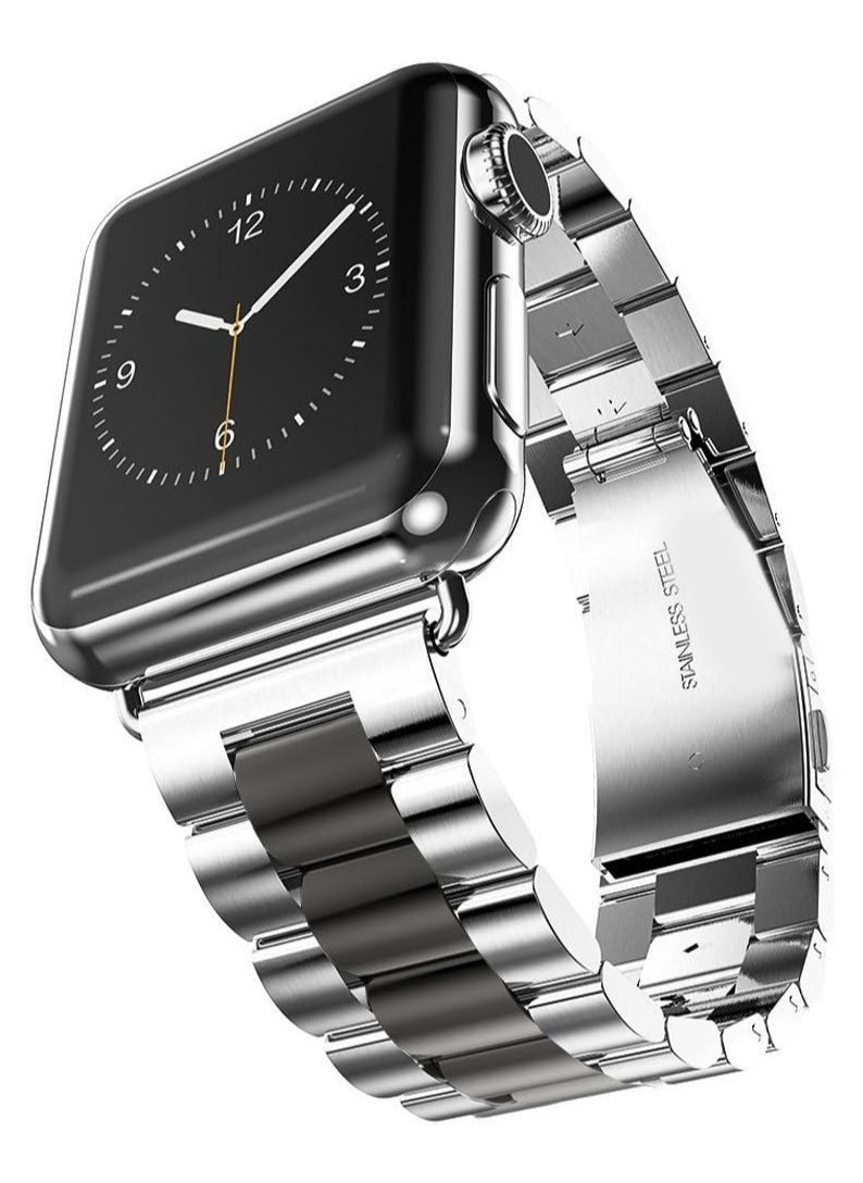 Metal Bands Compatible with Apple Watch Band 38mm 40mm 41mm, Stainless Steel Magnetic Absorption Strap, Wristband for iWatch Band for Apple Watch Series 7/6/5/4/3/2/1/SE, - Image 1