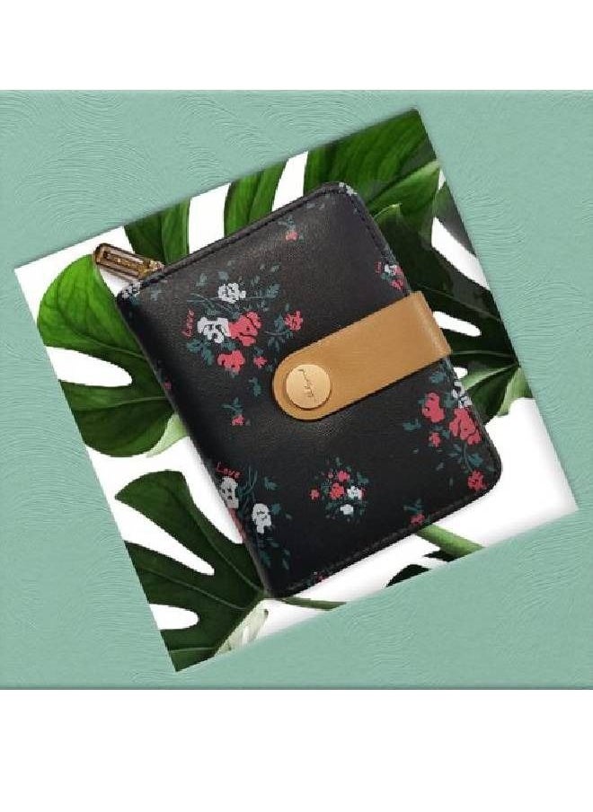 Generic - Women Printed Flowers Casual Trendy Short Wallets - Image 1