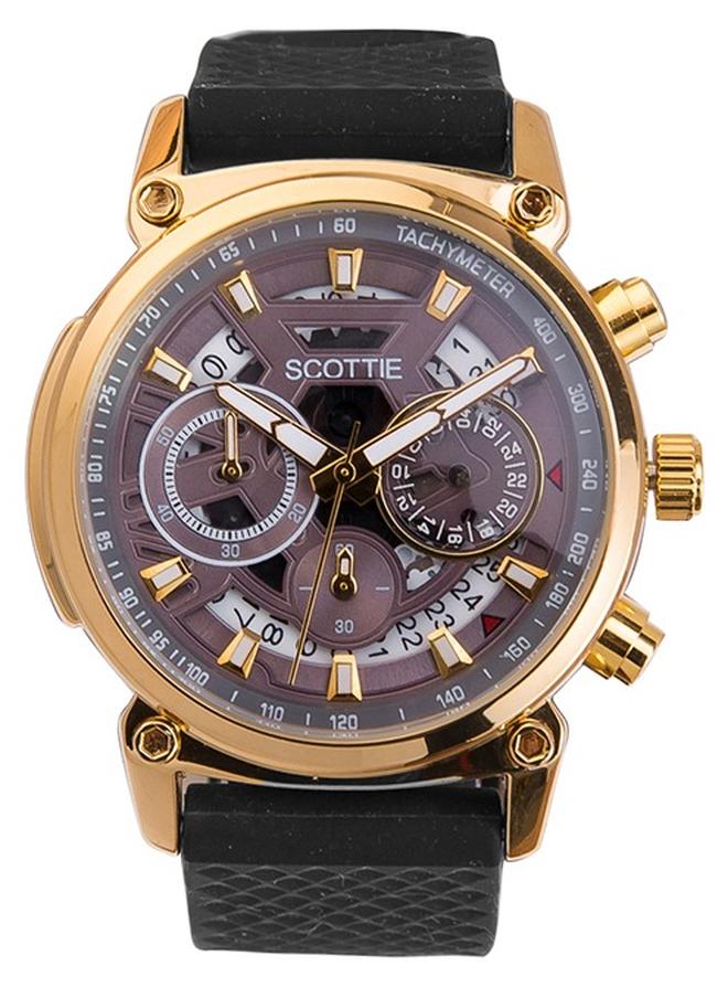 Scotties Scottie men's sports style watch, rubber strap, multi -functional waterproof quartz watch. - Image 1