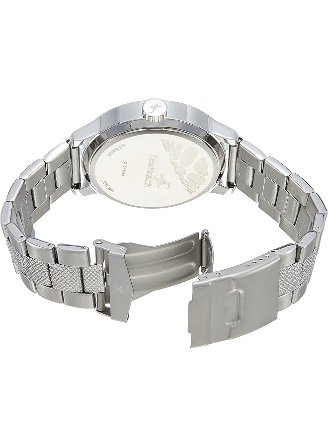 فاستراك ساعة كوارتز رجالية بشاشة تناظرية وسوار من الفولاذ المقاوم للصدأ 3159Sm01 - Image 2