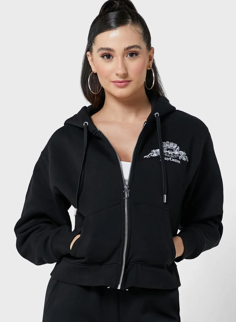 Juicy Couture Zipped Logo Hoodie