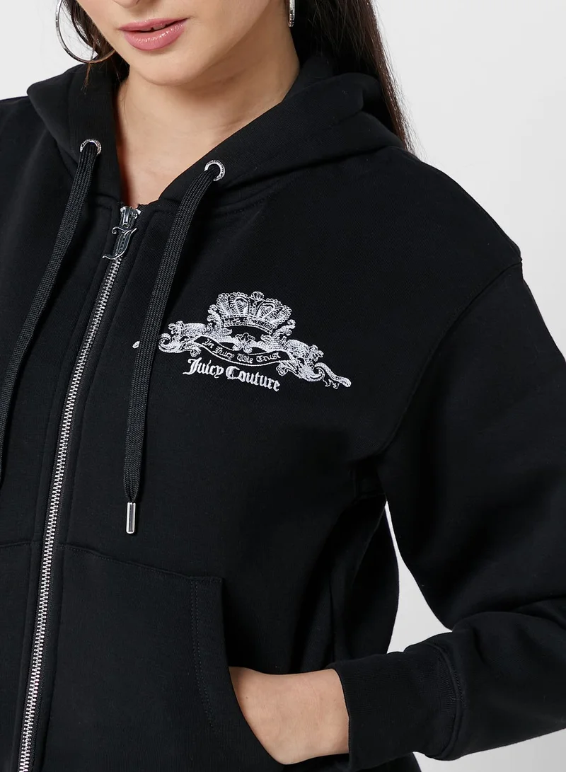 Juicy Couture Zipped Logo Hoodie