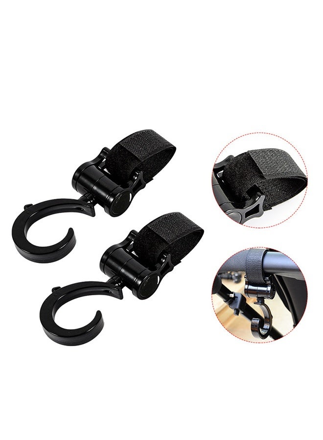 Rotating Compatible Stroller Hooks - Balck - Image 2