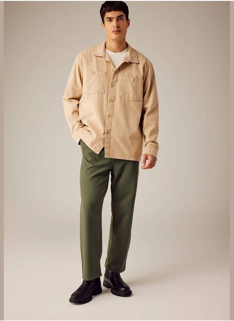 ديفاكتو Man Woven Long Sleeve Shirt