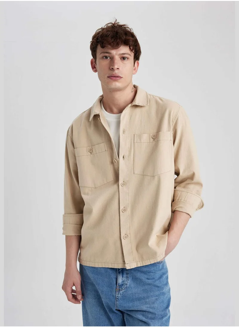 DeFacto Man Woven Long Sleeve Shirt