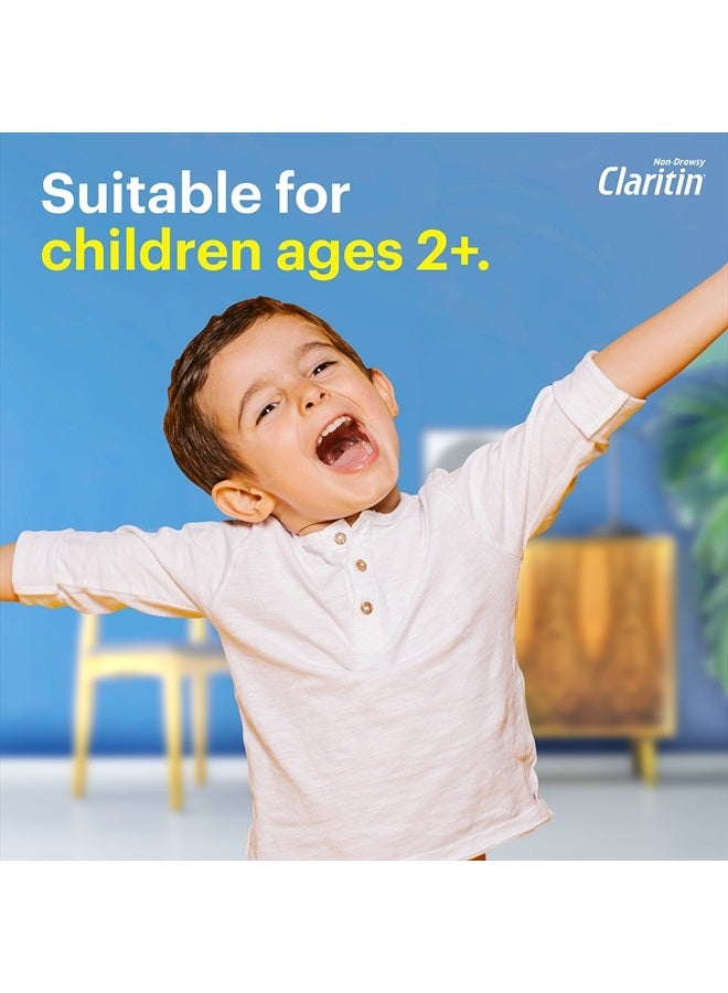 Claritin أقراص مضغ للأطفال، تخفيف حساسية الأطفال غير المسبب للنعاس لمدة 24 ساعة بنكهتي العنب ولبان، 40 قرص مضغ مضاد للهستامين - Image 3