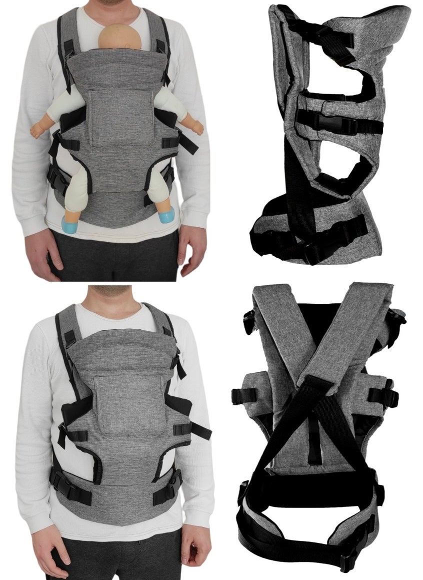 U.S.F Baby Care Bag Baby Carrier Kangaroo Luxury Baby Kangaroo Set of 2 Gray  - Image 3