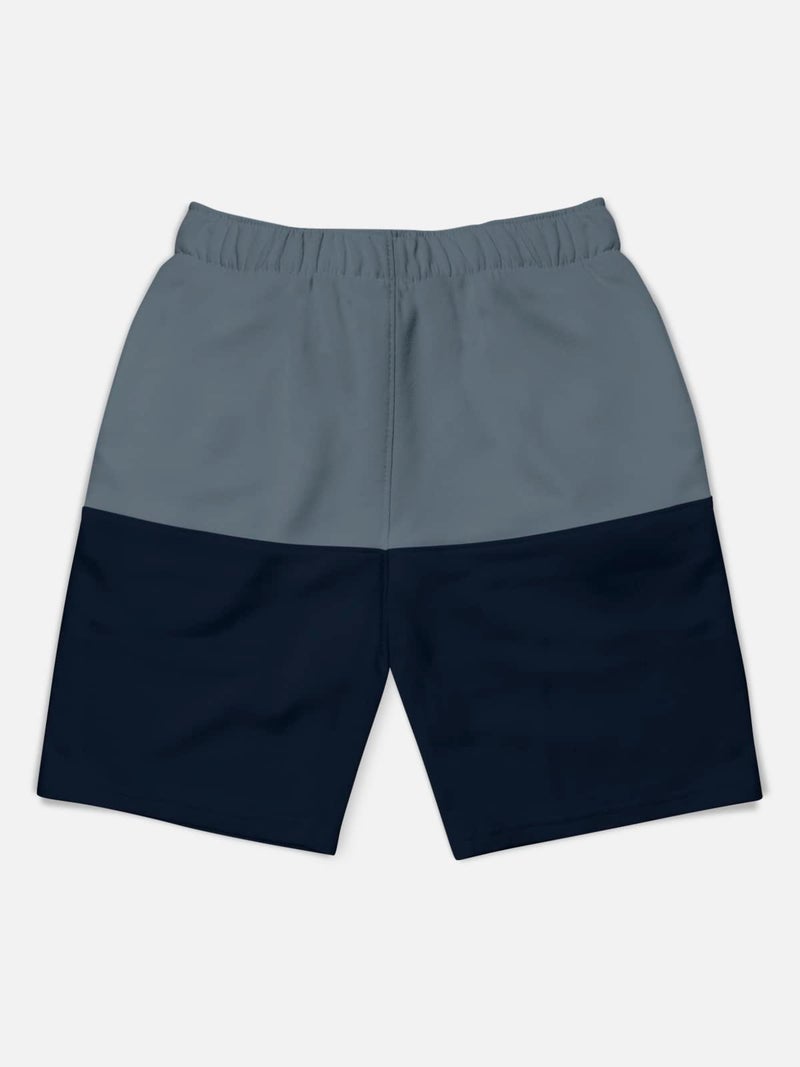 HELLCAT Pack of 3 Trendy Typographic Printed Mid Rise Shorts for Boys - Grey/Petrol Blue/Pink_11-12 Years - Image 4