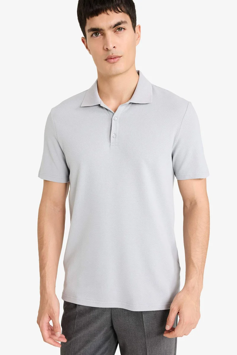 ديفاكتو Slim Fit Short Sleeve Polo T-Shirt