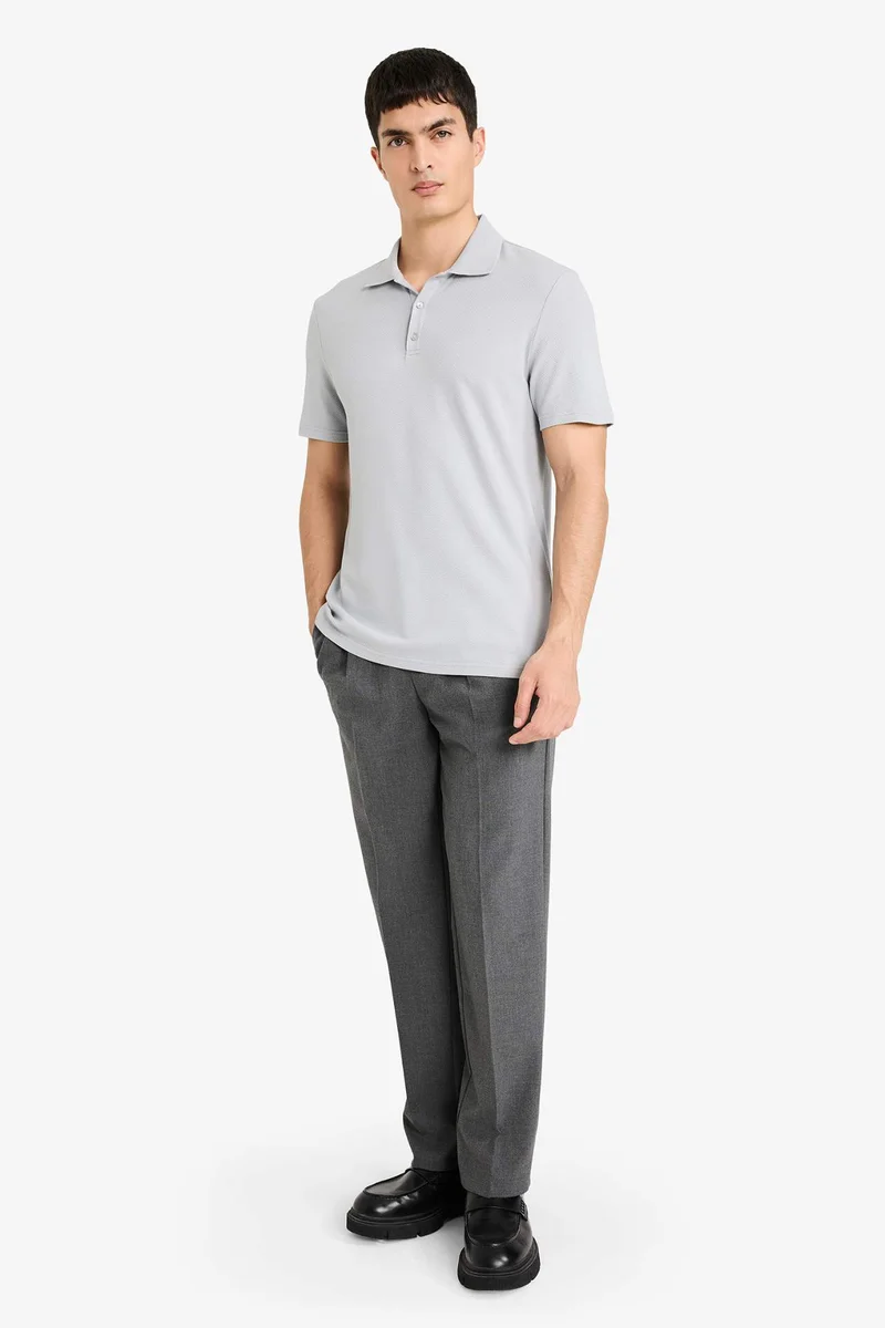 ديفاكتو Slim Fit Short Sleeve Polo T-Shirt