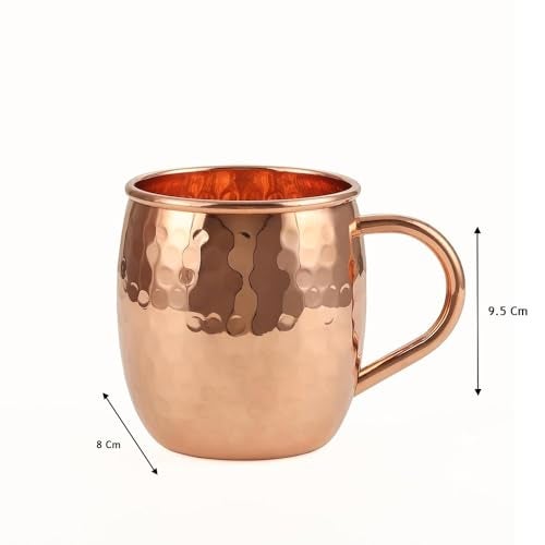 ALCU Copper Mule Mug, Handcrafted Shiny Moscow Mule Beer Mug Cup, Cocktail Serveware, Drinkware & Barware, Ideal for Cocktails, Drinks, & Gifts, Best for Parties (500 ml) Set of 4 - Image 2