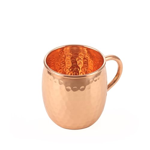 ALCU Copper Mule Mug, Handcrafted Shiny Moscow Mule Beer Mug Cup, Cocktail Serveware, Drinkware & Barware, Ideal for Cocktails, Drinks, & Gifts, Best for Parties (500 ml) Set of 4 - Image 3
