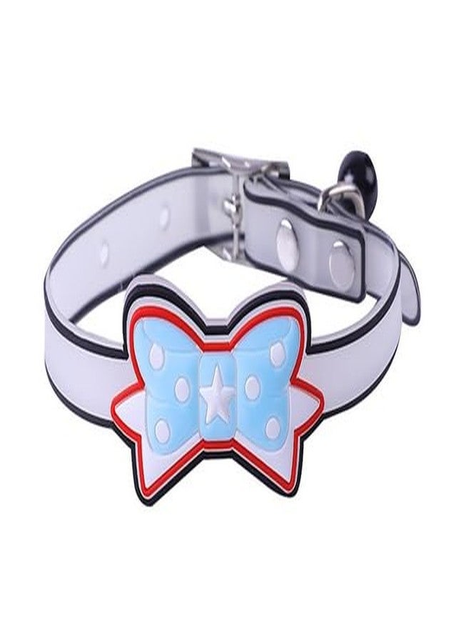 Pups&Pets طوق سيليكون عاكس قابل للتعديل للقطط والقطط الصغيرة من Pups&Pets مزود بإبزيم أمان وأجراس (قد يختلف اللون) (عبوة من قطعتين، تصميم رقم 3) - Image 2