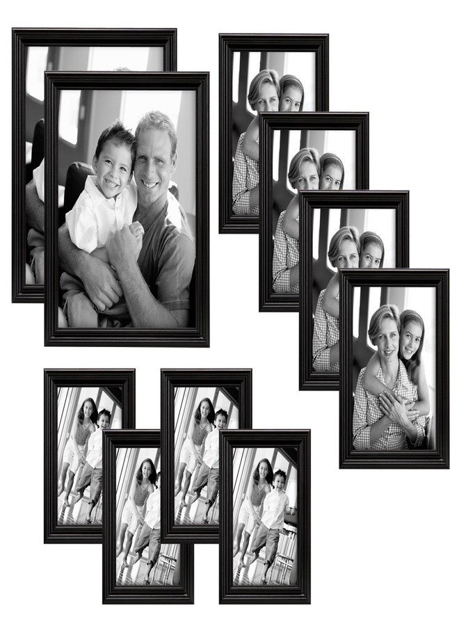 MCS 10pc Multi Pack Picture Frame Value Set - Two 8x10 in, Four 5x7 in, Four 4x6 in, Black (65508) - Image 2